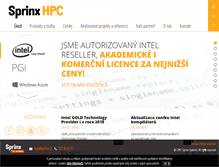 Tablet Screenshot of hpc.sprinx.cz